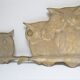 Three owls on a massive brass branch vintage wall decoration