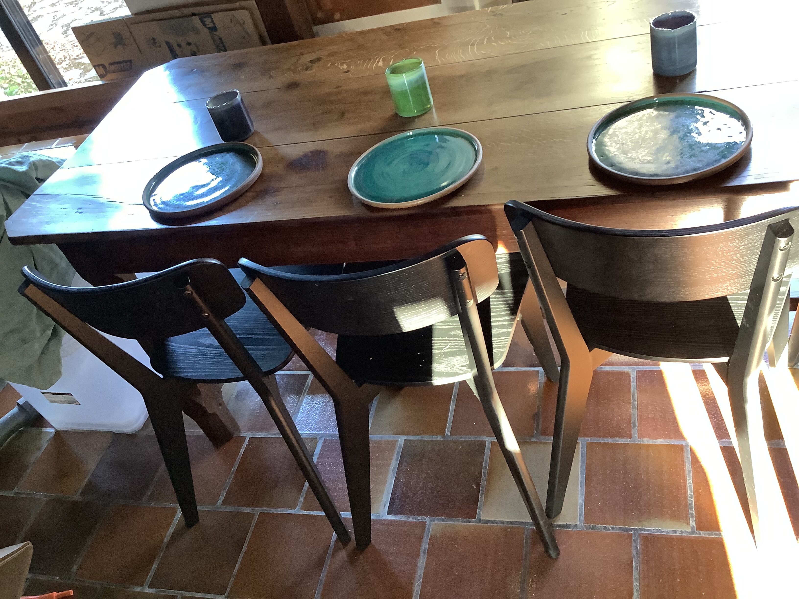 Old solid oak farmhouse table