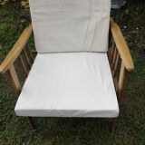 Scandinavian armchair from 1960 with curved armrests