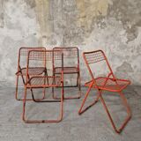 4 Ted Net folding chairs by Niels Gammelgaard