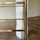 Brass and glass side table