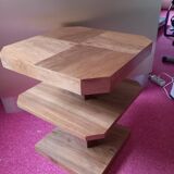 Coffee table walnut magnifying glass