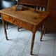Early 20th century office writing desk louis Philippe solid walnut