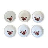 Set of 6 flat plates Sarreguemines décor Richemond