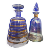 2 vintage Fifties water or wine carafes