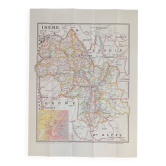 Poster / map of Isère