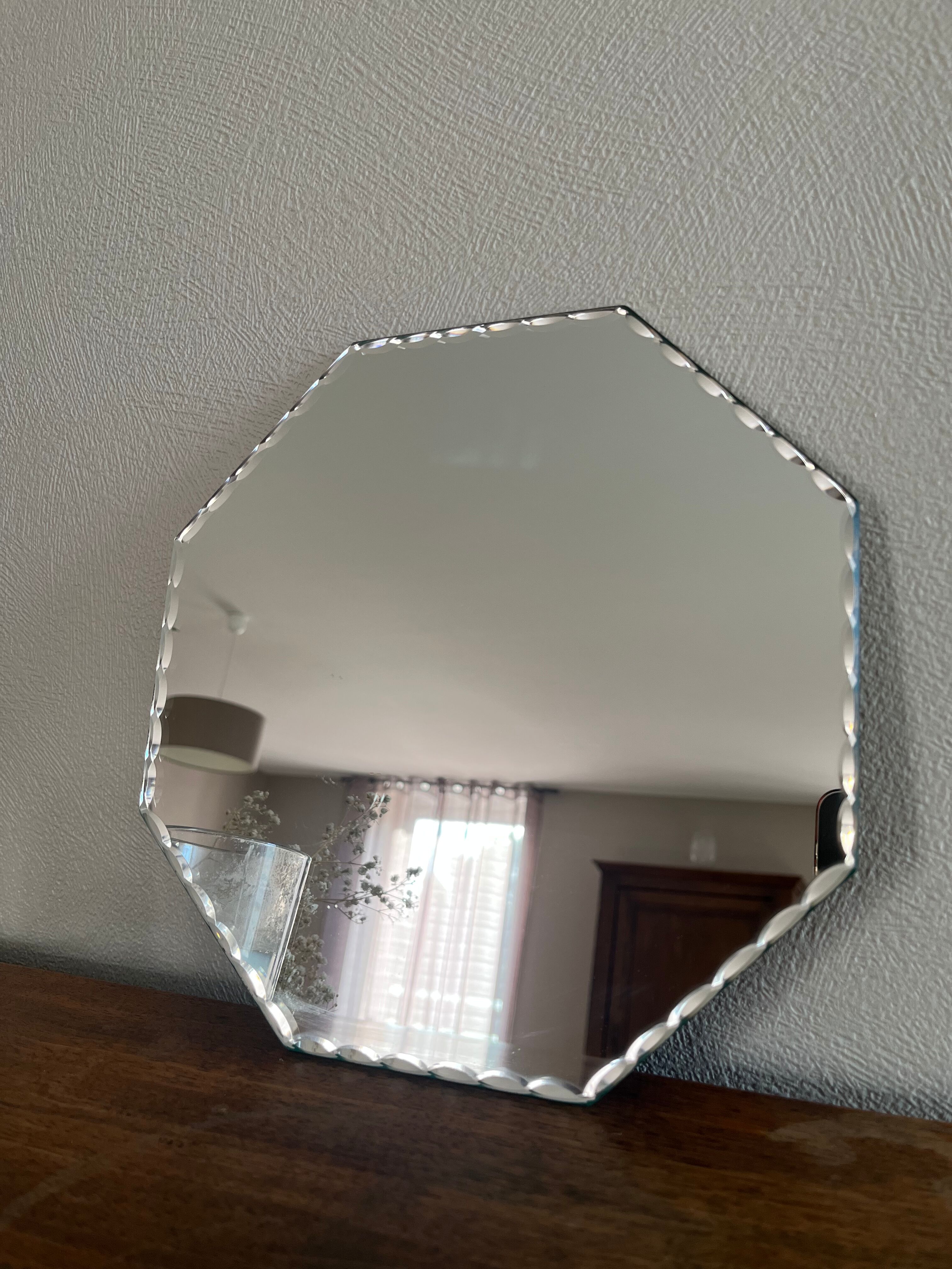 Miroir biseauté octogonal 24 x 24 cm