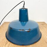 Industrial Blue Enamel Factory Pendant Lamp, 1960s