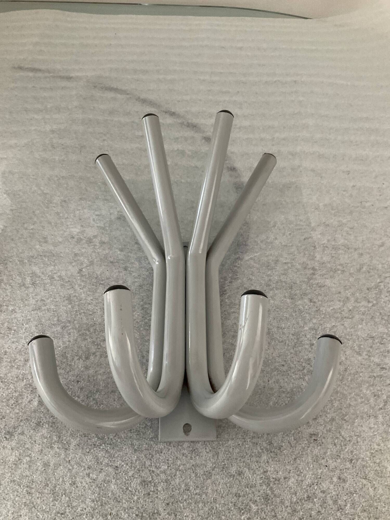 Vintage coat rack 70s-80s in gray lacquered metal