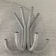 Vintage coat rack 70s-80s in gray lacquered metal