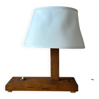 Small wooden table lamp