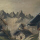 Alpine Table Carved and Painted Signed - Mid Century Chalet Ambiance