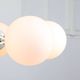 Vintage Italian Brass and Opaline Sputnik Chandelier, 1970s