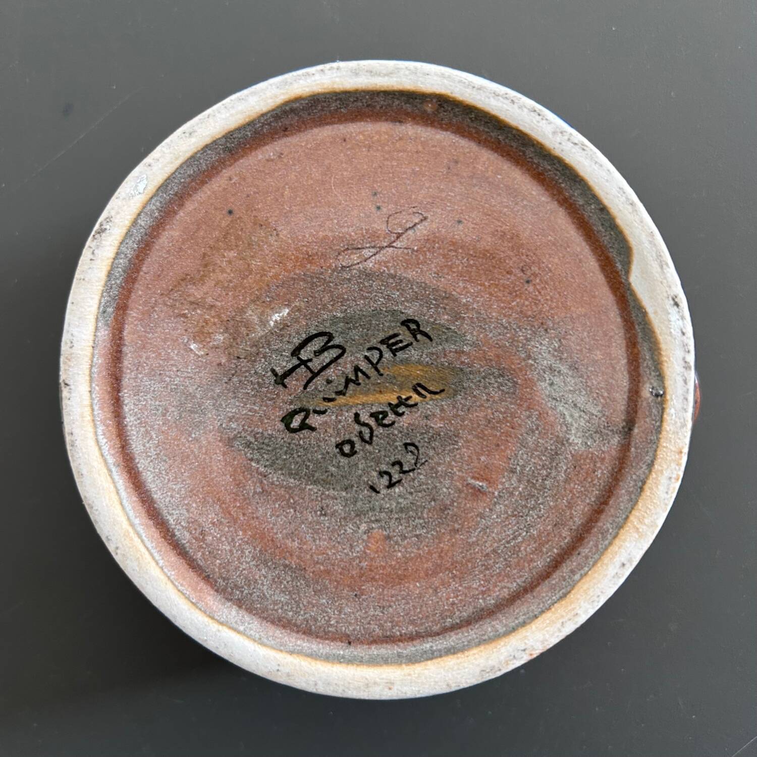 Ear cup signed HB Quimper Odetta
