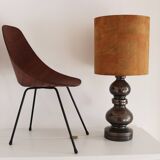 Italian Ceramic Table Lamp by Aldo Londi with Cork Lampshade, 1960