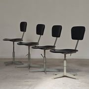 1 adjustable industrial chair metal Czechoslovakia 1960