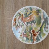 6 assiettes anciennes  sarreguemines  dv ( 1920 / 1950 ), décor " chasse "