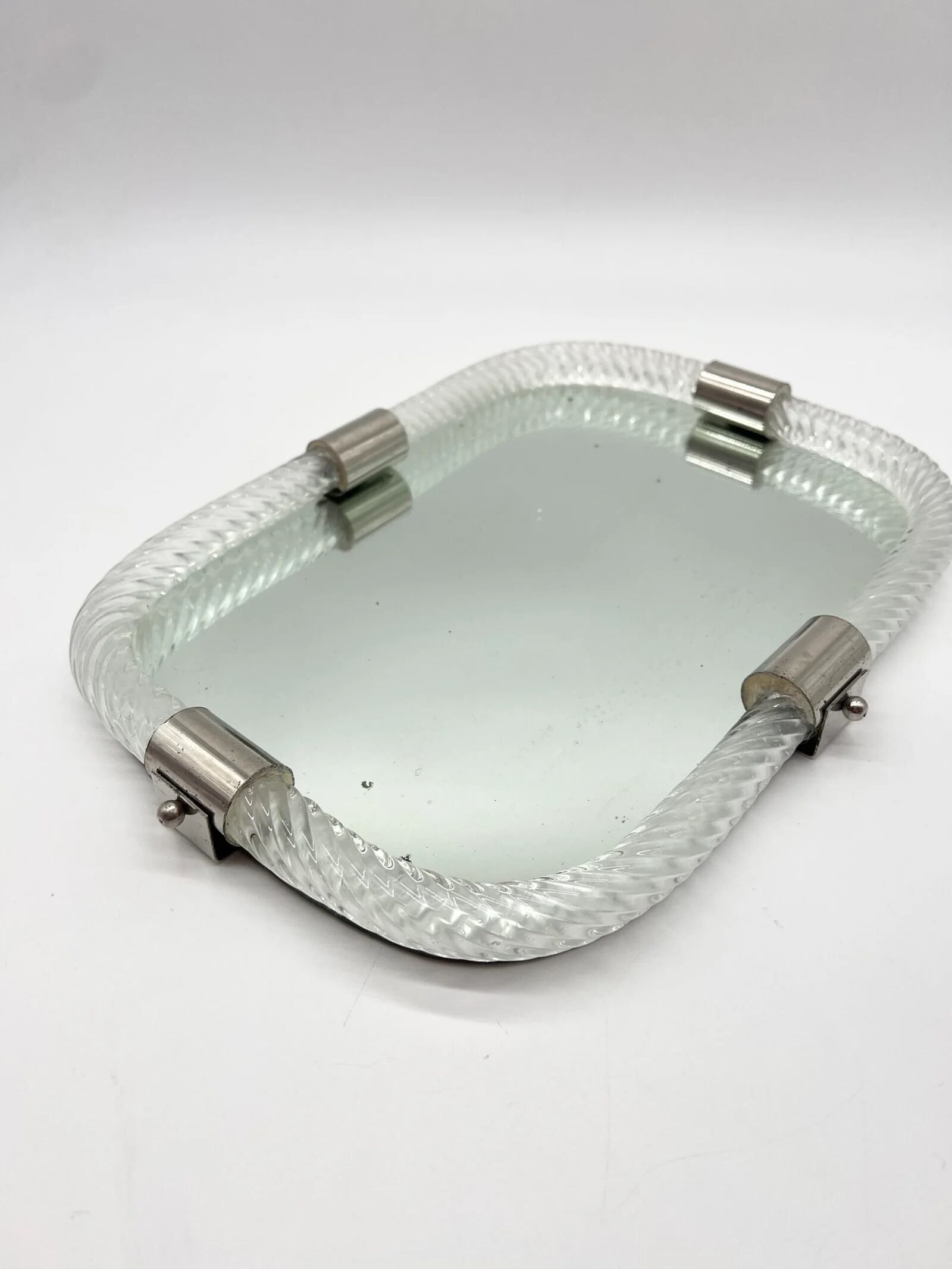 Venetian "dishcloth" mirror in Murano glass, 1960s