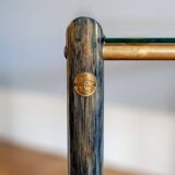 Vintage nesting tables in bamboo with glass top by Gallotti & Radice, 1970, set of 3.