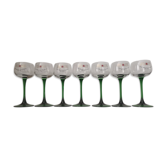 7 alsace wine glasses from the vinicole turckheim haut-rhin wineries
