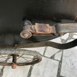 Former children's pram canvas and leather marked 1930s