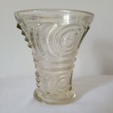 Vase Art deco molded glass
