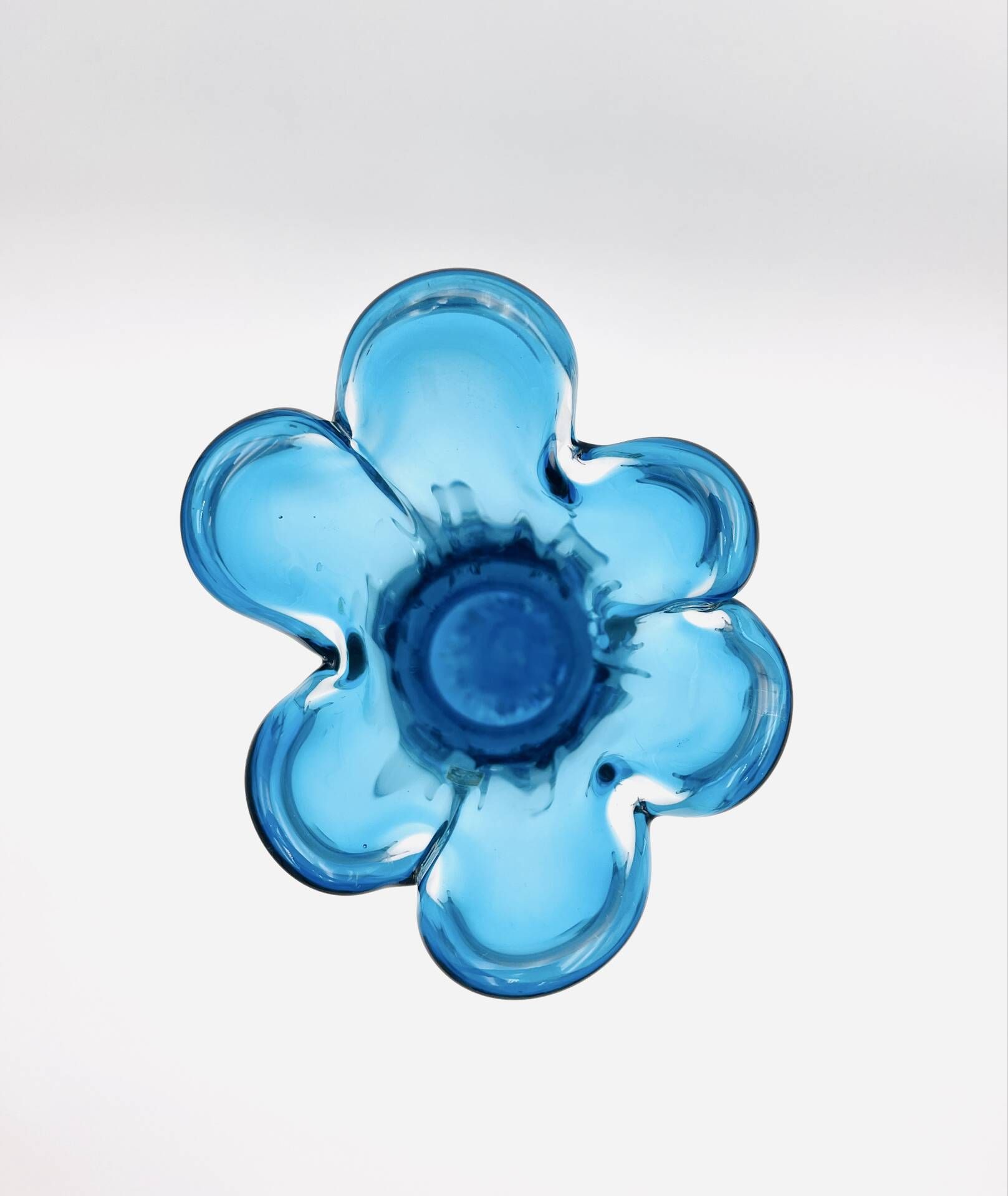 XXL Murano Vase Fratelli Toso Sommerso Blue 44cm 4.7kg Labelled 70s