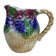 Vintage Portuguese ceramic pichet, barbotine, vine decoration and