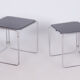 Restored Nesting Tables, Chrome-Plated Steel, Opaxit Glass, Czechia, 1960s