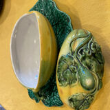 Barbotine Soup Tureen Sarreguemines