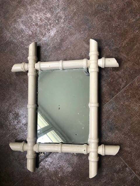 vintage bamboo mirror