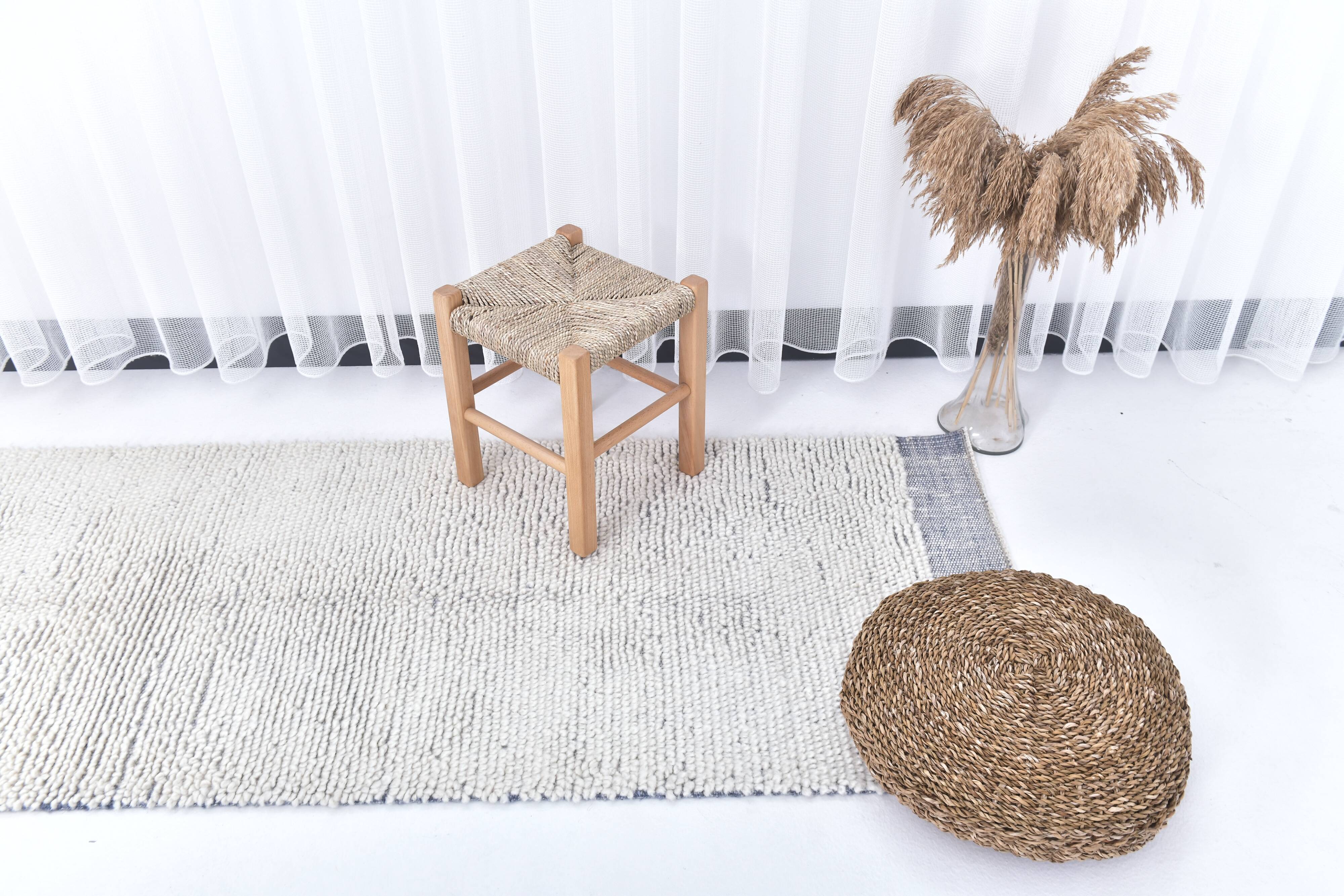 2x8 Blue White Moroccan Runner Rug, 68x250 Cm