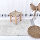 2x8 Blue White Moroccan Runner Rug, 68x250 Cm