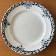 6 antique dessert plates in Saint-Amand earthenware (Nord)