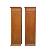 Pair of oak open bookcases