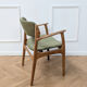Erik Buch vintage chair in oak and velvet