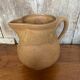 Antique rhodaceram pitcher beige stoneware made in france vintage