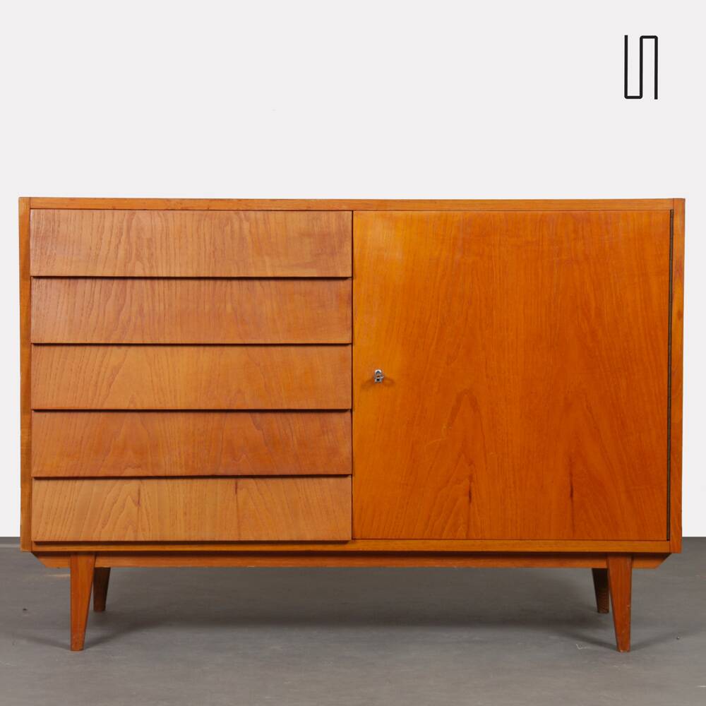 Commode en bois produite République tchèque, 1960