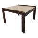 Vintage coffee table wood and travertine