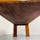 Antique wood and glass table, Art Deco Italian design, Borsani, 1940
