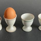 4 coquetiers céramique ancienne