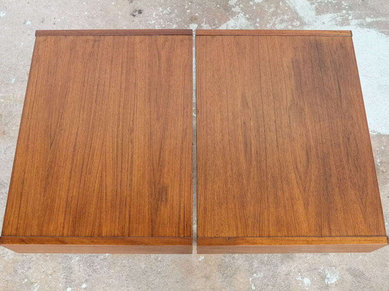 Pair de chevets en teck - Danemark années 60