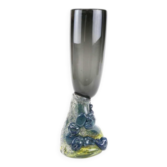 Vesuvius Transcontinental, Unique Art Glass Vase by Björn Stern, Sweden 1989