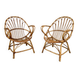 Pair of vintage shell armchairs 1950