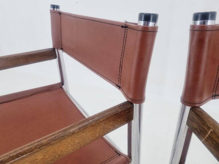 Pair of Rare Midcentury Tubular Design Armchairs, Germany, 1970s
