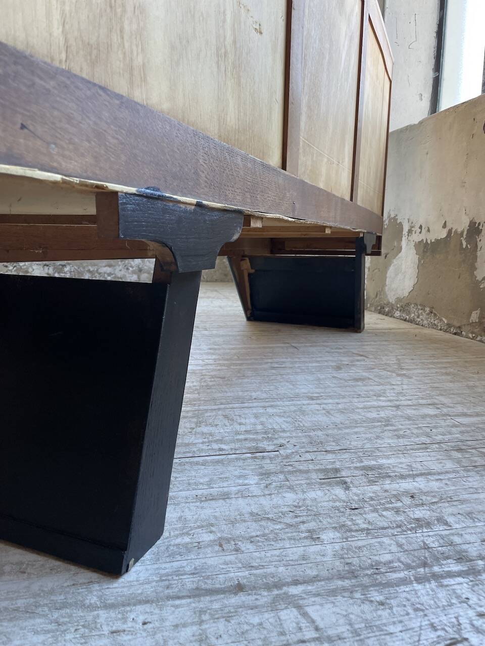 60s brutalist black sideboard