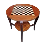 Chess table convertible into a living room table.