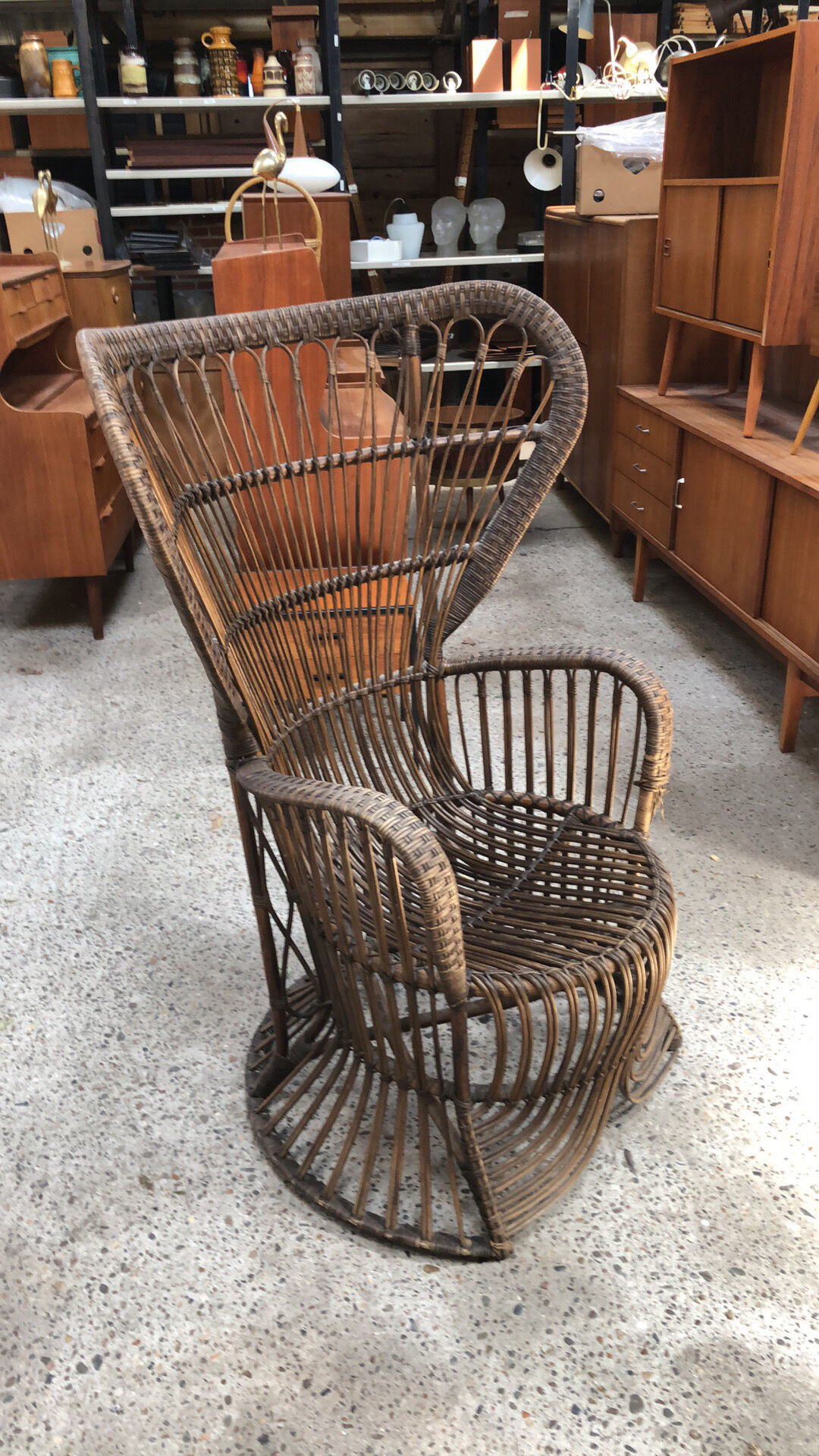 Armchair in rattan
