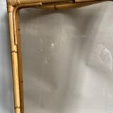 Rattan and glass tray