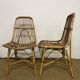 Paire de chaises en rotin & bambou